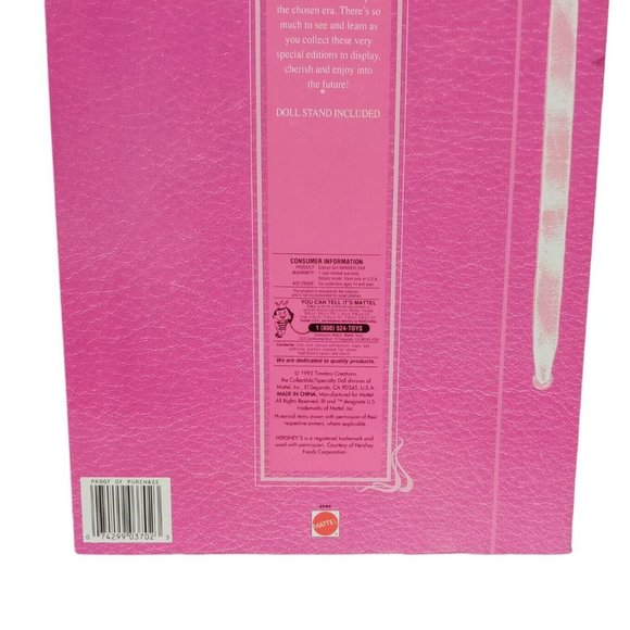 Gibson Girl Barbie #3702 Great Eras Collection Vintage 1993 MINT in Book Box - Picture 7 of 11